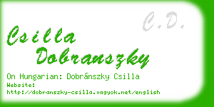 csilla dobranszky business card
